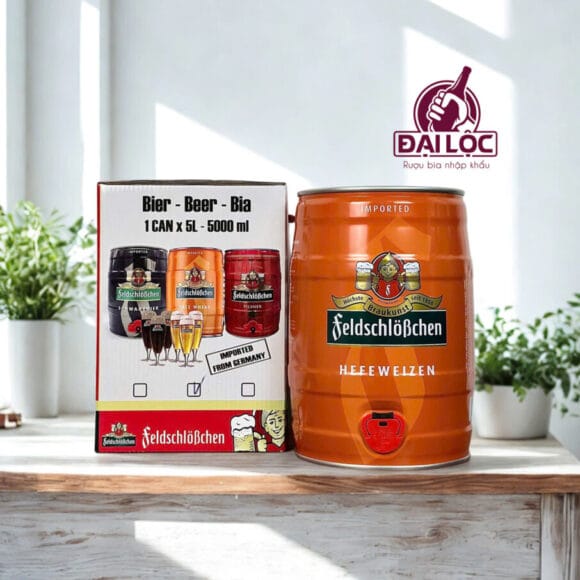 Bia Feldschlobchen Hefeweizen 5% – Bình 5 Lít