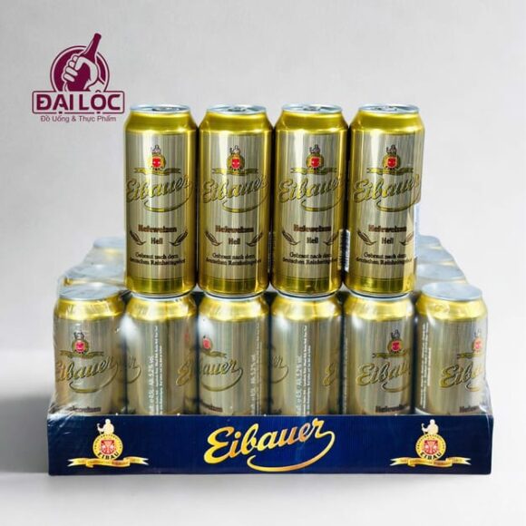 Bia Đức Eibauer Hefeweizen Hell 5.2% – Thùng 24 Lon 500ml