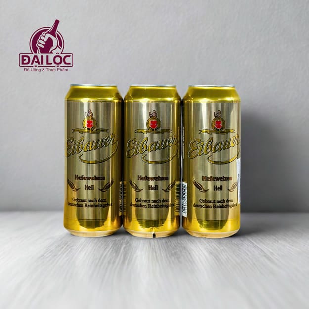 Bia Đức Eibauer Hefeweizen Hell 5.2% – Thùng 24 Lon 500ml Bia Đức Eibauer Hefeweizen Hell 5.2% – Lon 500ml