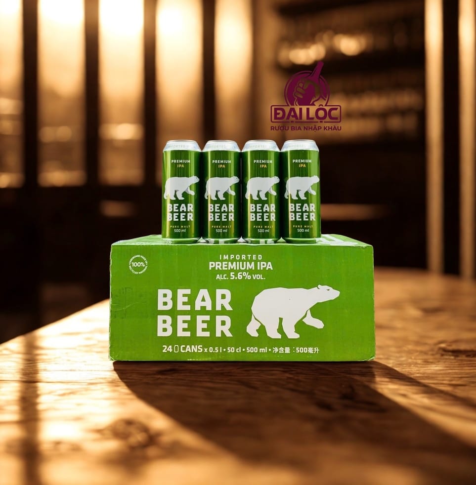 Bia Gấu Bear Beer IPA 5.6% – Thùng 24 Lon 500ml