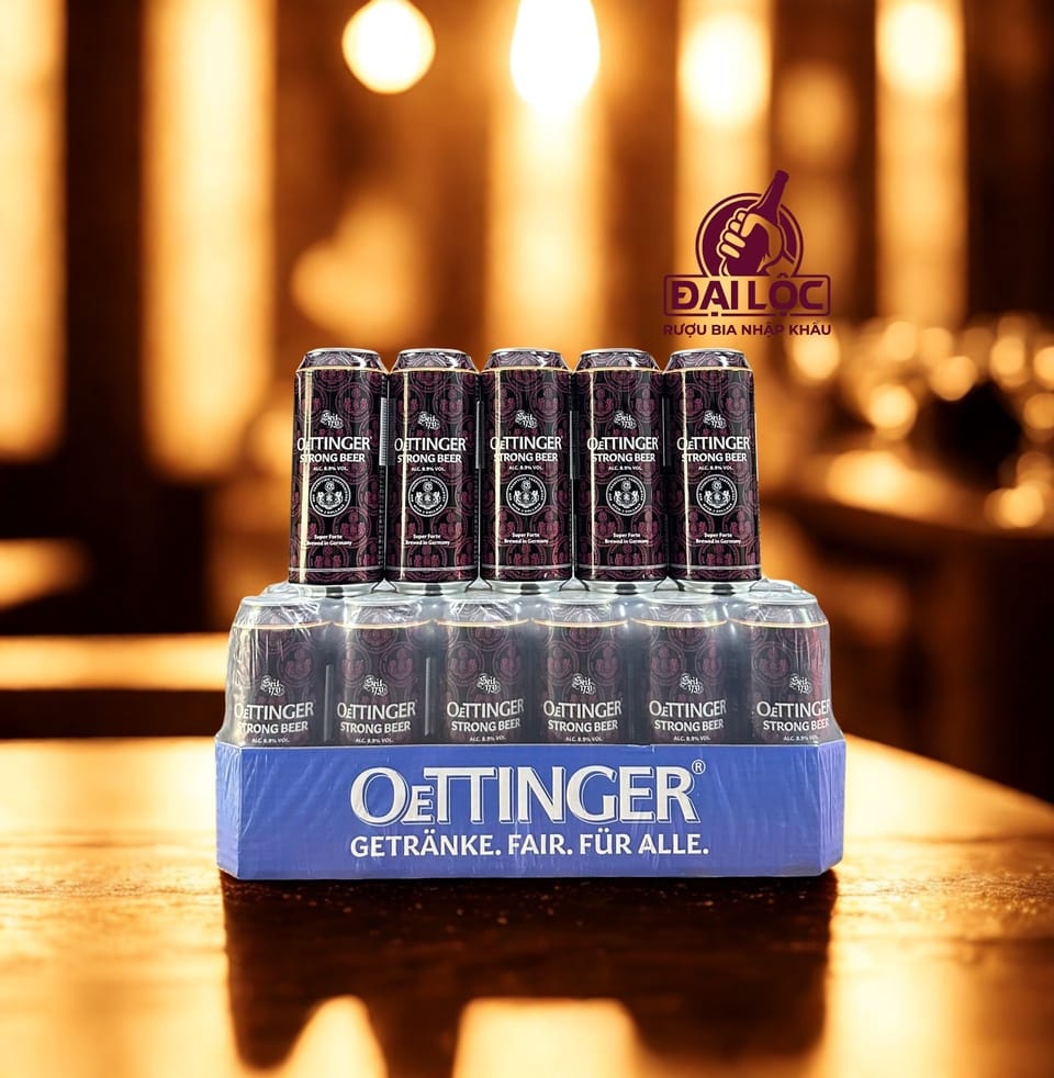 Bia Oettinger Strong Beer 8,9% Đức – Thùng 24 lon 500ml
