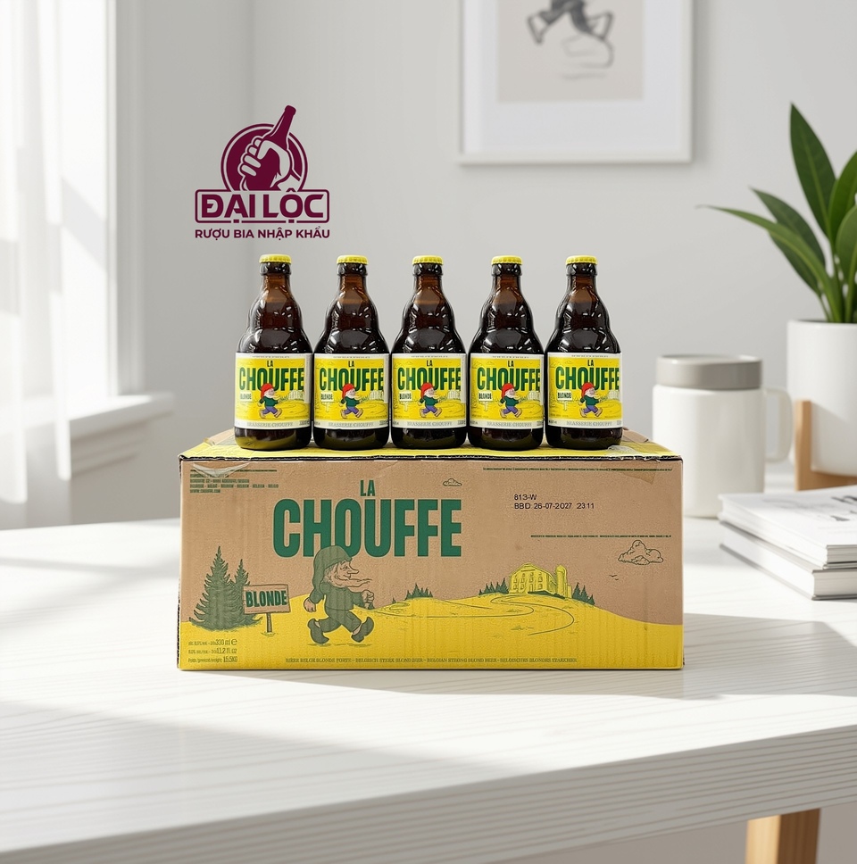 Bia-la-chouffe-24-chai-330ml Bia La Chouffe 8% Bỉ – chai 330ml -Thùng 24 chai
