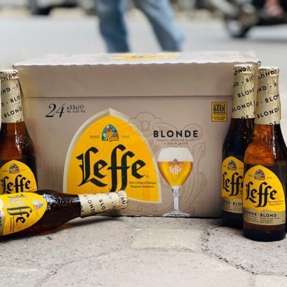 Bia Leffe Blonde 6,6% Bỉ – thùng 24 chai 330ml