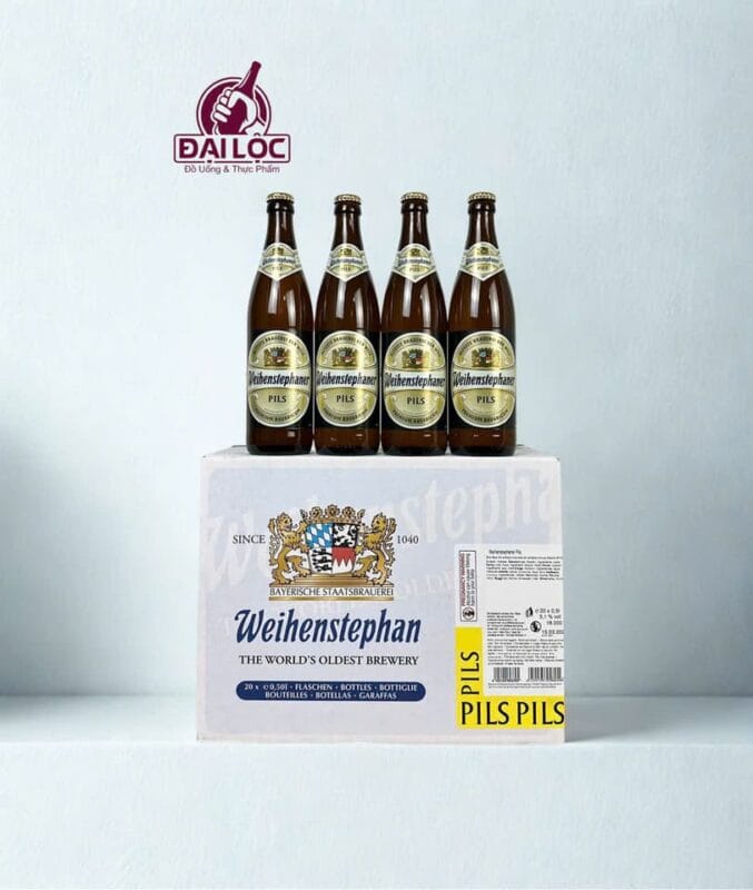 Bia Weihenstephaner Pils 5.1% – Chai 500ml – Thùng 20 Chai Weihenstephaner Pils thùng 20 chai 500ml