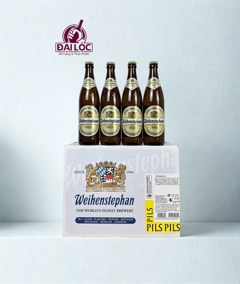 Weihenstephaner Pils thùng 20 chai 500ml