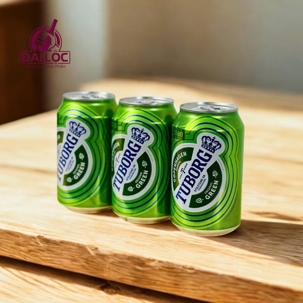 Bia Tuborg Green Lon 330ml – 24 Lon bia tuborg khuyến mãi