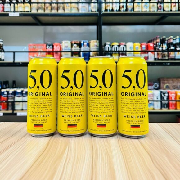 Bia 5,0 Original Wheat Beer 5% Đức – thùng 24 lon 500 ml