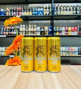 BIA SAIGON GOLD SLEEK 330ML - THÙNG 18 LON