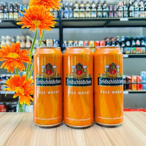 Bia Feldschlosschen Pale Wheat 5% Đức – thùng 24 lon 500ml