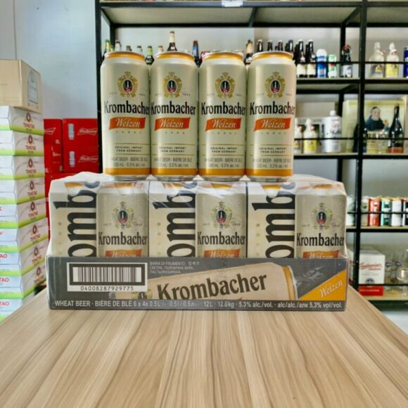 Bia Krombacher Weizen 5.3% – Lon 500ml – Thùng 24 Lon