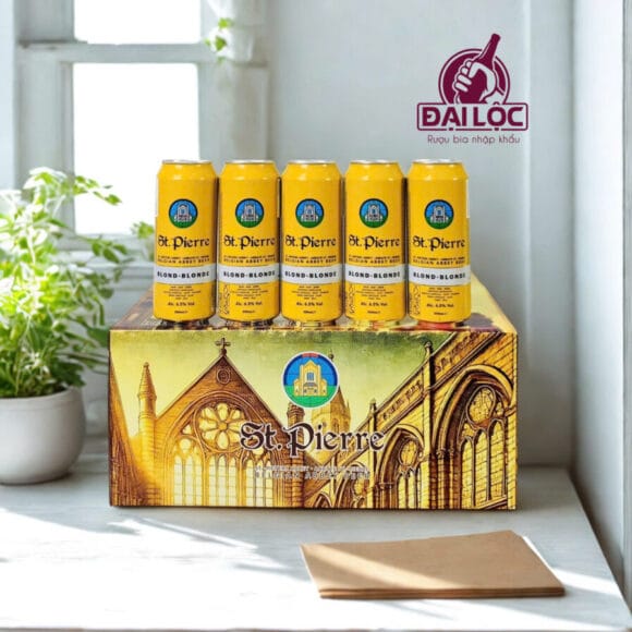 Bia St.Pierre Blond 6.5% – Lon 500ml – Thùng 24 Lon