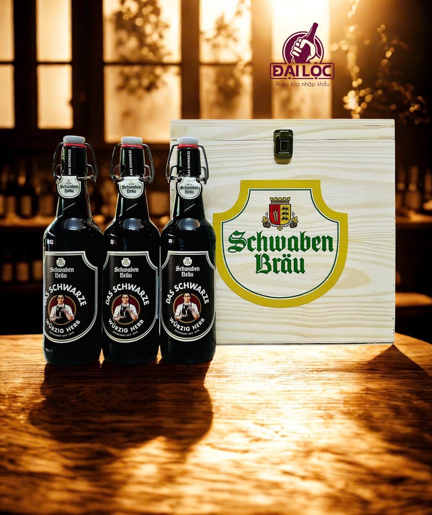 Hộp Quà Bia Das Schwarze 4.9% – Thùng 12 Chai 500ml