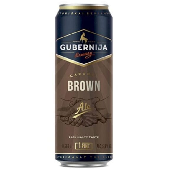 Bia Gubernija brown Ale 5.9% – Lon 568ml – Thùng 24 Lon