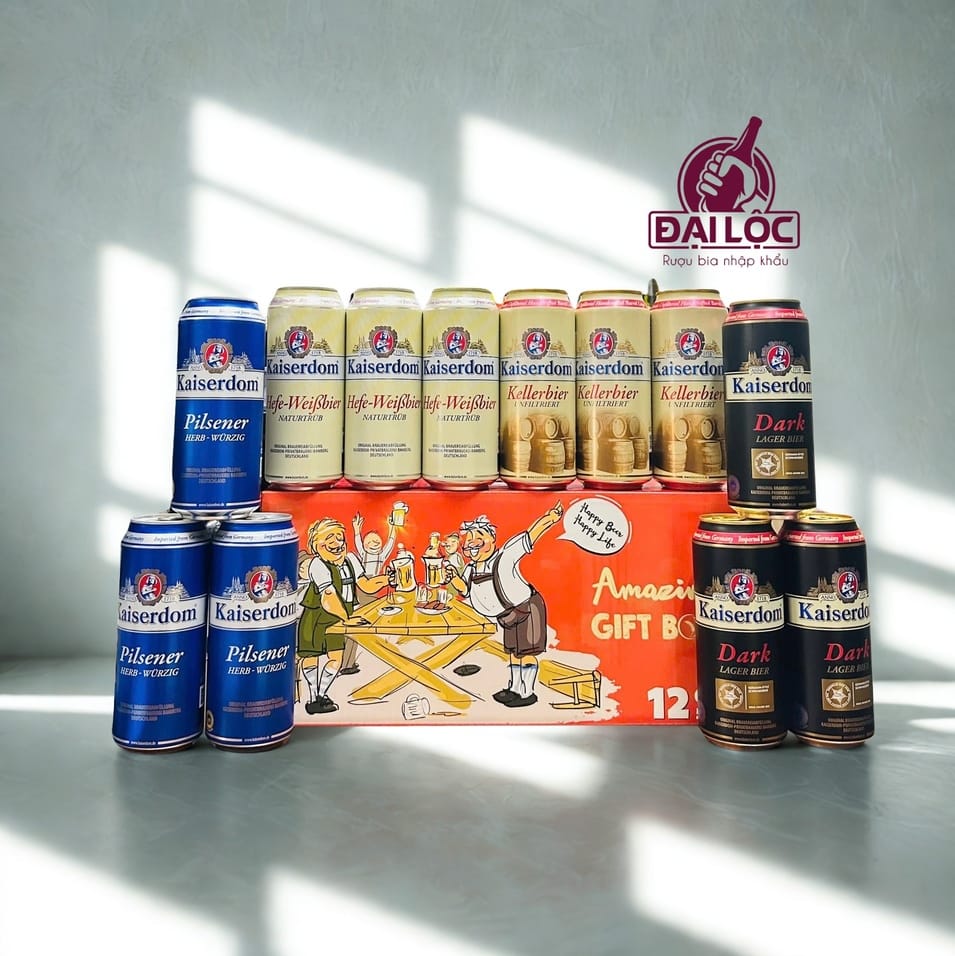 Hộp Quà Bia Kaiserdom 12 Lon 500ml: Trải Nghiệm Tinh Túy Bia Đức Trong Một Tầm Tay