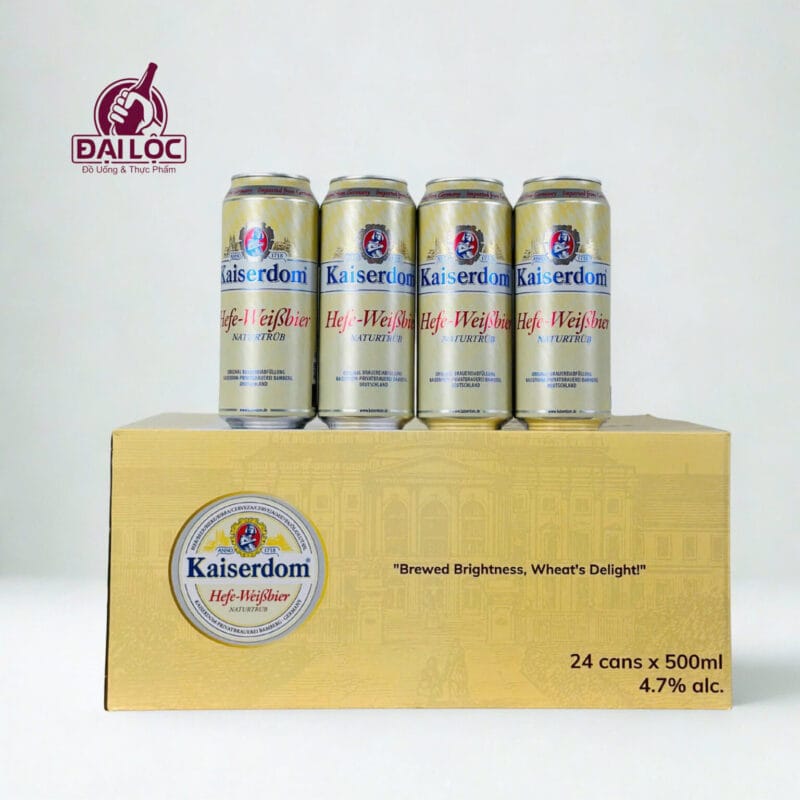 Hộp Quà Bia Kaiserdom - Hộp 12 Lon 500ml Bia Kaiserdom Hefe Weissbier 4.7% – Lon 500ml – Thùng 24 Lon