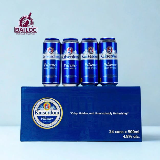 Hộp Quà Bia Kaiserdom - Hộp 12 Lon 500ml bia Kaiserdom Kellerbier Lon 500ml – Hương Vị Bia Đức Nguyên Bản