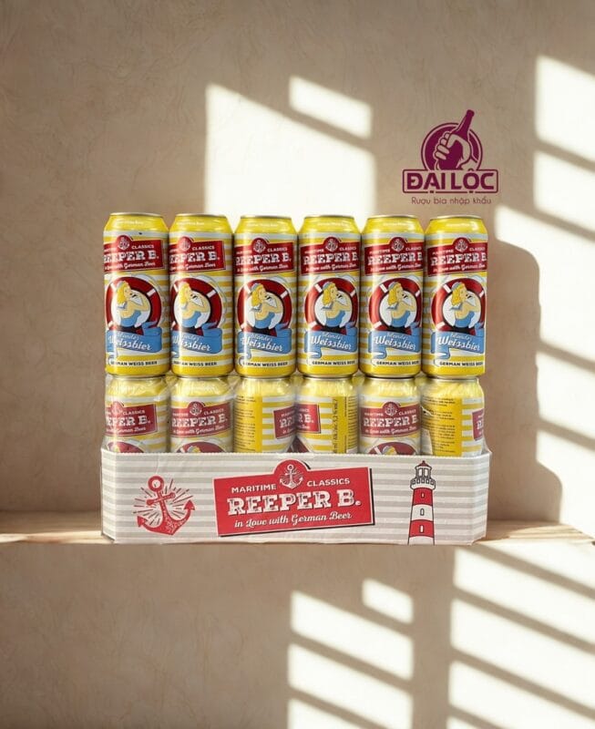 Bia Reeper B Weissbier 5,4% – Thùng 24 Lon 500ml Bia Đức Reeper B Weissbier 5,4%