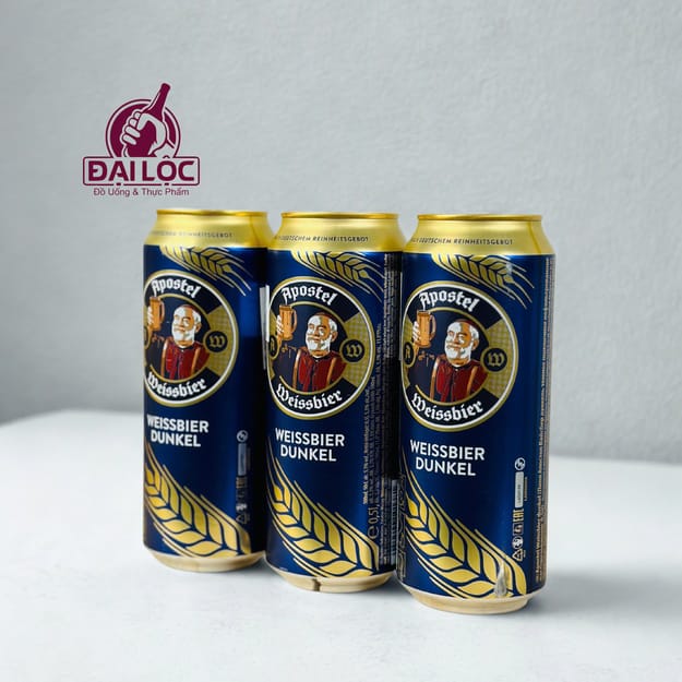 Bia Đức Apostel Weissbier Dunkel 5.3% – Thùng 24 Lon 500ml Bia Đức Apostel Weissbier Dunkel 5,3%: Tinh Hoa Bia Lúa Mì Đen