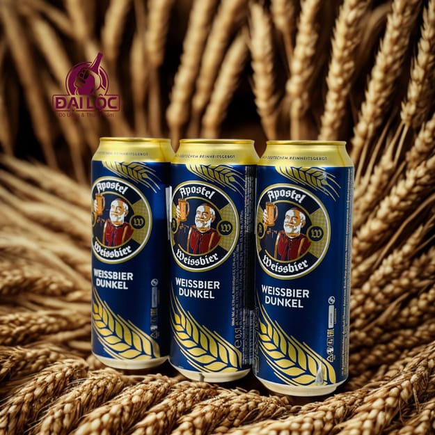 Bia Đức Apostel Weissbier Dunkel 5.3% – Thùng 24 Lon 500ml Bia Đức Apostel Weissbier Dunkel 5,3%: Tinh Hoa Bia Lúa Mì Đen
