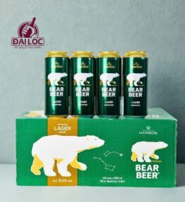 Bia Gấu Xanh Bear Beer Lager 5% Đức – thùng 24 lon 500ml