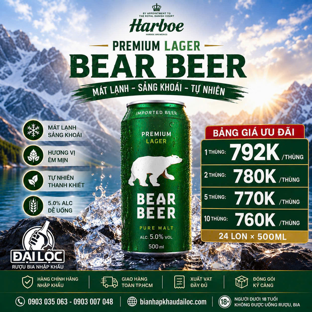 Bear-beer-lager-khuyen-mai Bia Gấu Xanh Bear Beer Lager 5% Đức