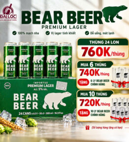Bia Bear Beer Premium Lager Bia Gấu 5% Đức