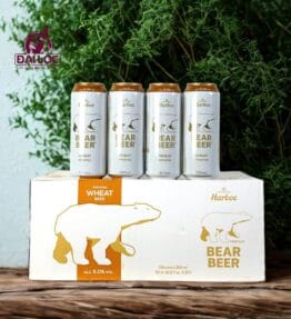 Bia gấu Bear Beer Wheat 5% Đức – thùng 24 lon 500ml - Tặng 1 nón Bảo Hiểm