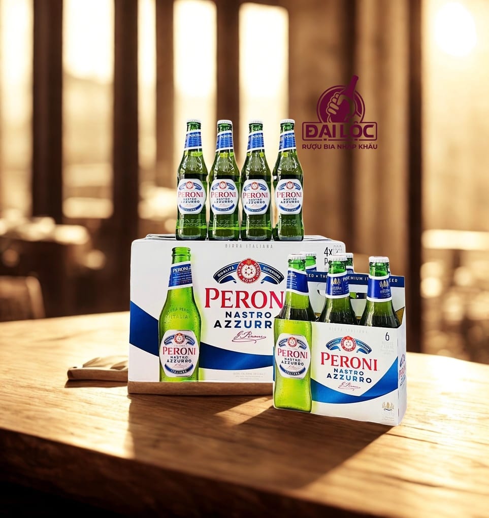 Bia Peroni Nastro Azzurro 5,1% Ý – thùng 24 chai 330ml