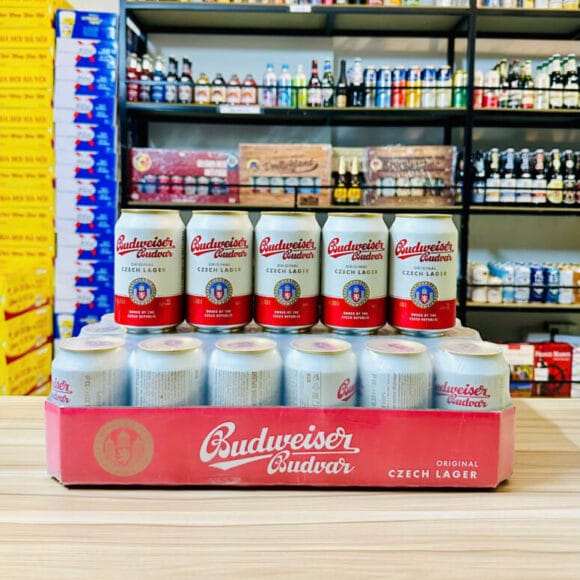 Bia Budweiser Budvar 5% Tiệp – thùng 24 lon 330ml
