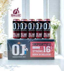 Bia OJ Imported Strong 16% Bỉ – thùng 24 lon 500 ml