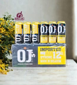 Bia OJ Imported 12% Bỉ – thùng 24 lon 500 ml