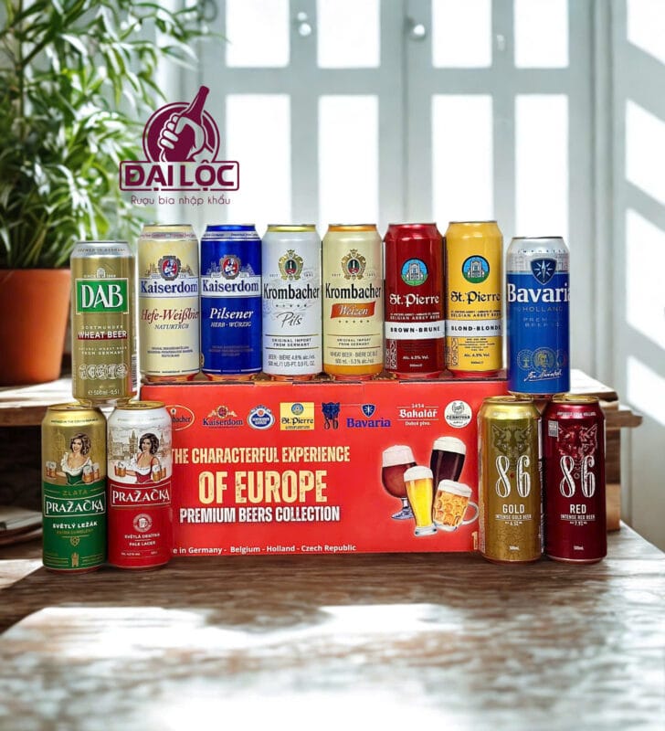 Hộp quà Europe bia nhập khẩu Hà Lan Đức Tiệp