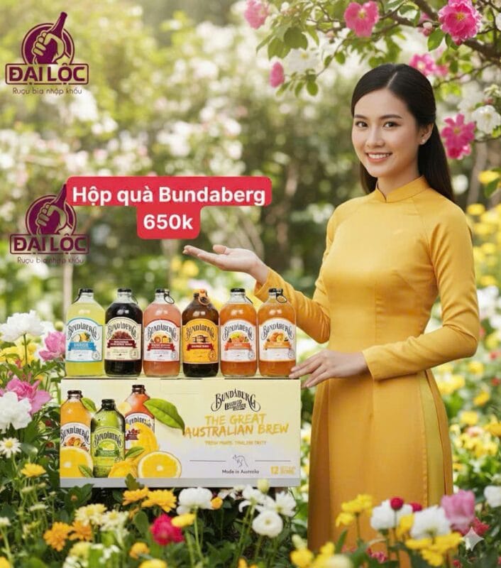 Nước ép trái cây Úc Bundaberg hộp quà 12 chai 375ml