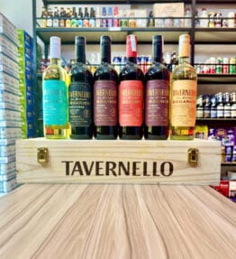 Hộp Quà Vang Ý Tavernello Oganic - Thùng Gỗ 6 Chai 750ml