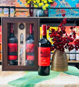 Hộp Quà 2 Chai Vang Pháp Chales Gary Nhãn Đỏ