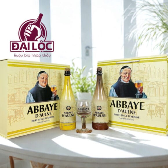 Hộp Quà Bia Bỉ Abbaye 6%- Hộp 2 Chai 750ml và 1 Ly