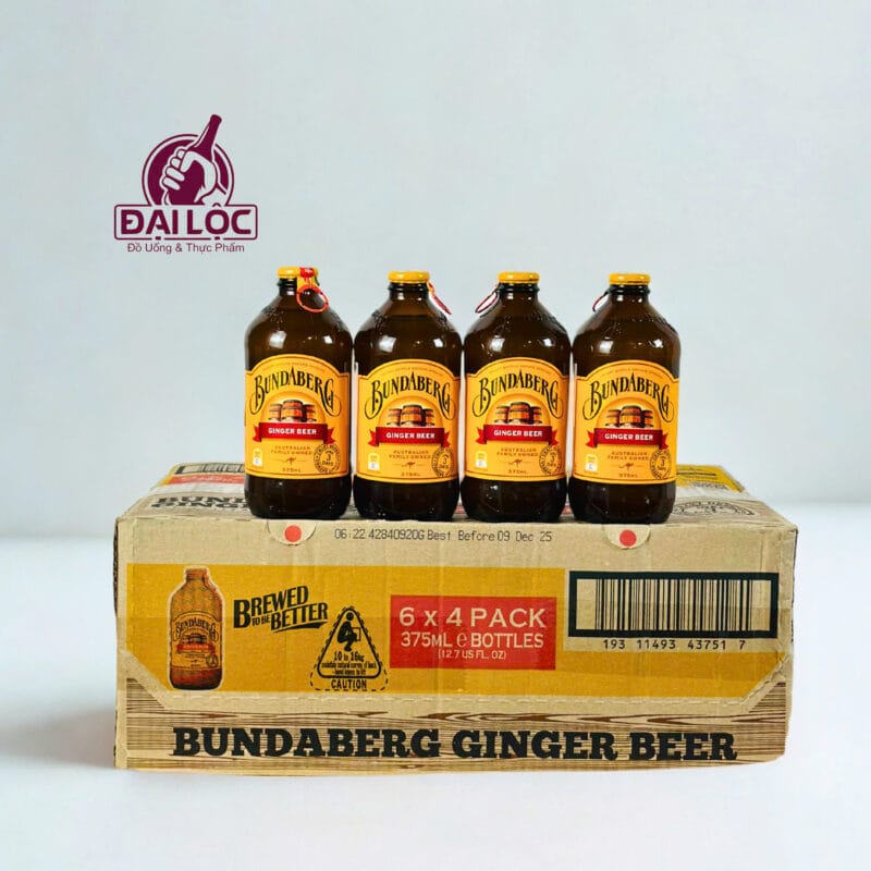 Nước trái cây Bundaberg Ginger 0% Úc – Thùng 24 chai 375ml Bundaberg Ginger