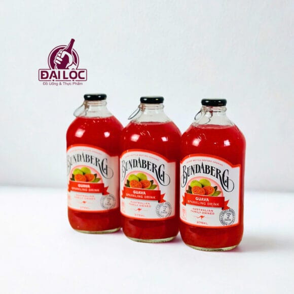 Nước trái cây có ga Bundaberg Guava 0% Úc – Thùng 24 chai 375ml