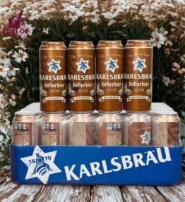 Bia Karlsbrau Natutrubes Kellerbier 5,2% Đức – thùng 24 lon 500ml