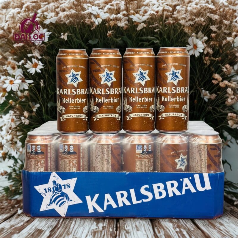 Bia Karlsbrau Natutrubes Kellerbier 5,2% Đức – thùng 24 lon 500ml Bia Karlsbrau Naturtrubes Kellerbier