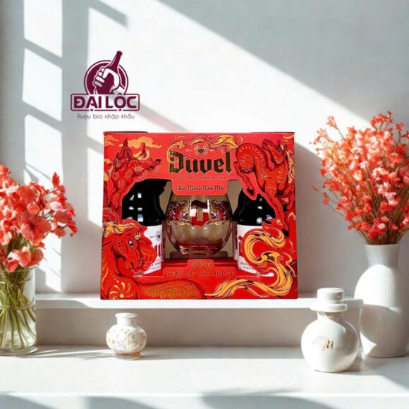 Hộp Quà Bia Duvel 4 chai + 1 Ly – Quà Tặng Cao Cấp | Shop Đại Lộc