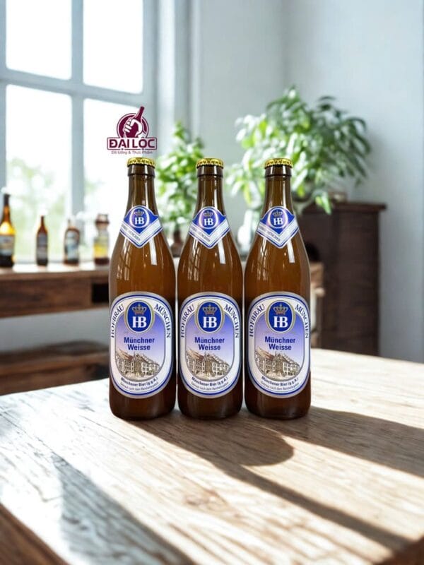 Bia Hofbrau Munchner Weisse 5.1% Thùng 20 chai 500ml Bia Hofbrau Munchner Weisse