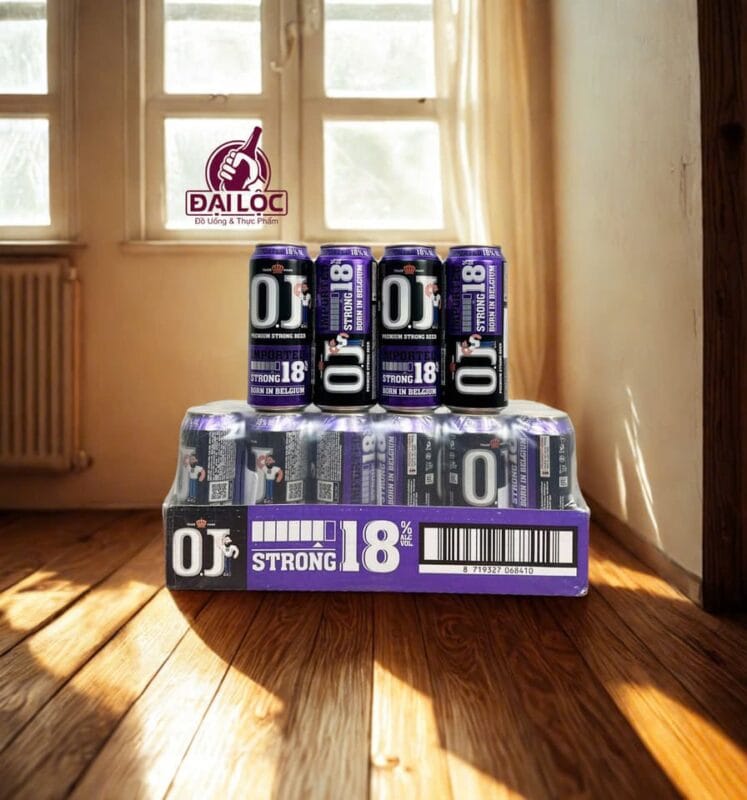bia OJ Bỉ 18% 500ml 24 lon