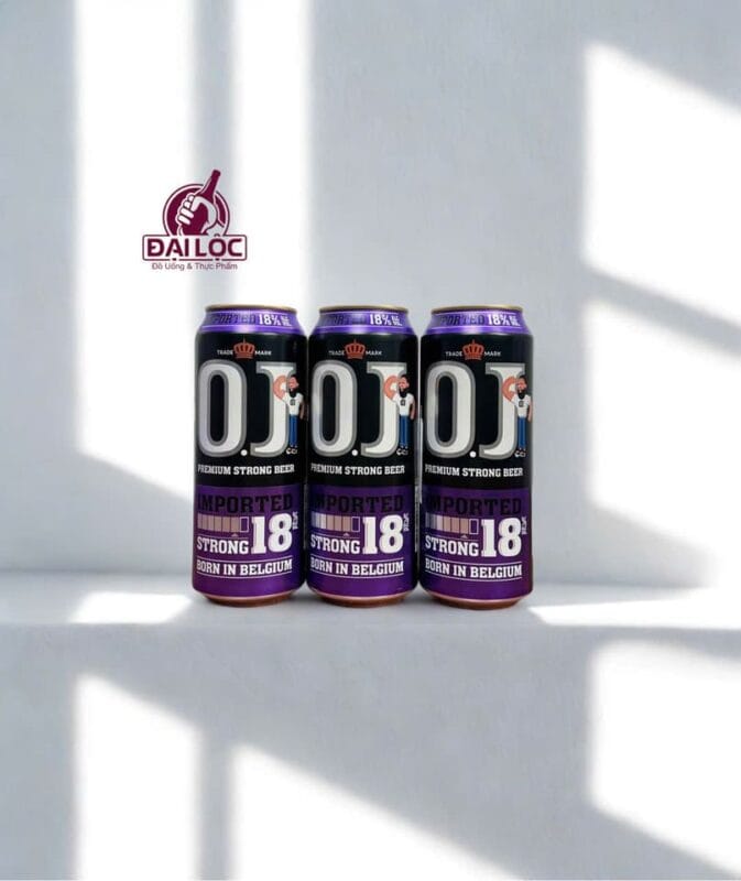 bia OJ Bỉ 18% thùng 24 lon
