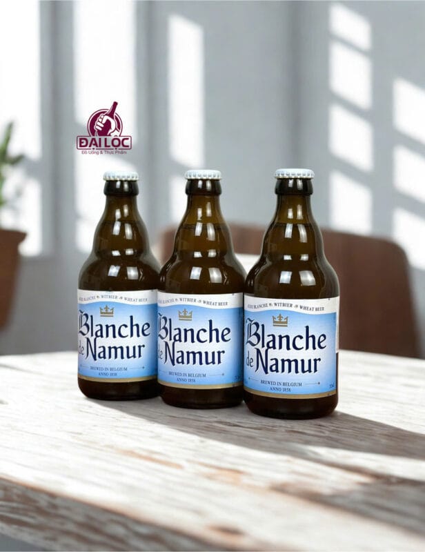 Bia Blanche de Namur Wheat Beer 4,5% Bỉ- chai 330ml Blanche de Namur Wheat chai 330ml