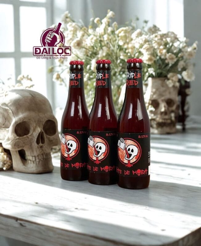 Bia Tête de Mort Triple Red 8.2% bia Bỉ chai 330ml bia Tête de Mort Triple Red 8.2%