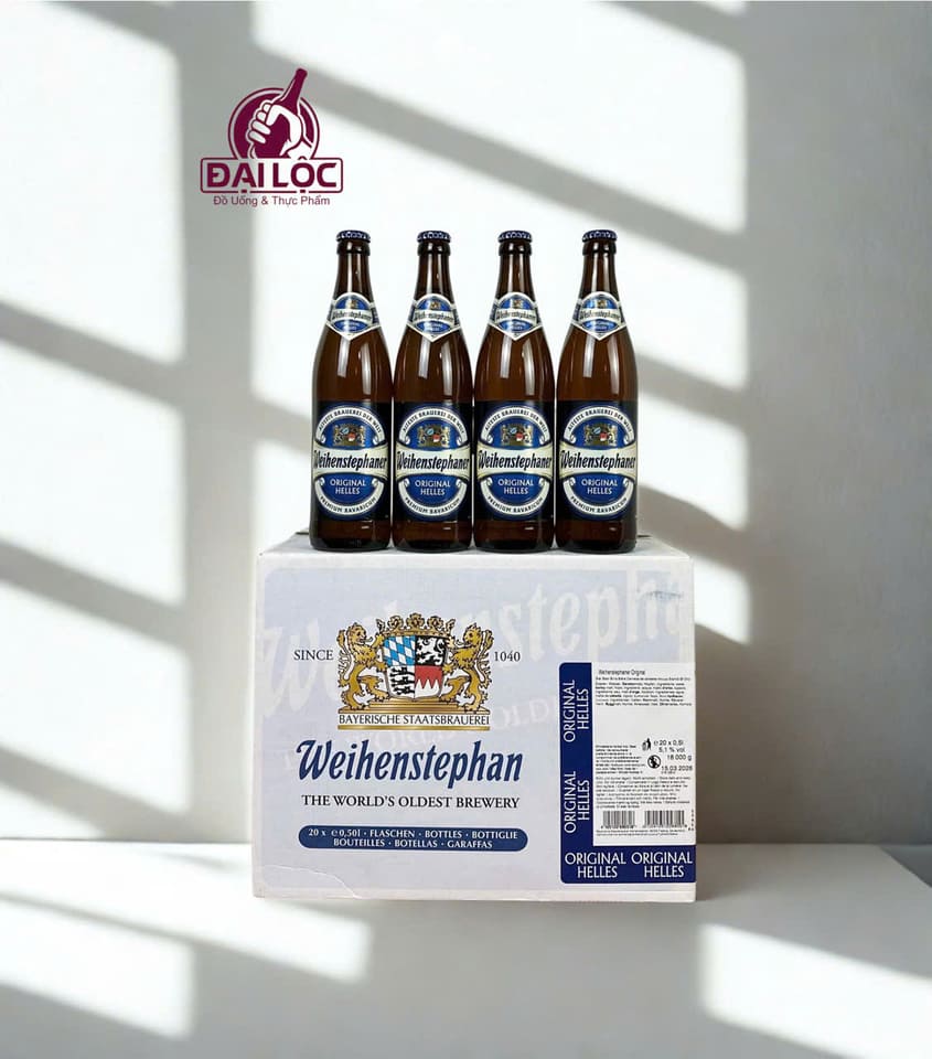 bia Weihenstephaner Original Helles thùng 20 chai 500ml