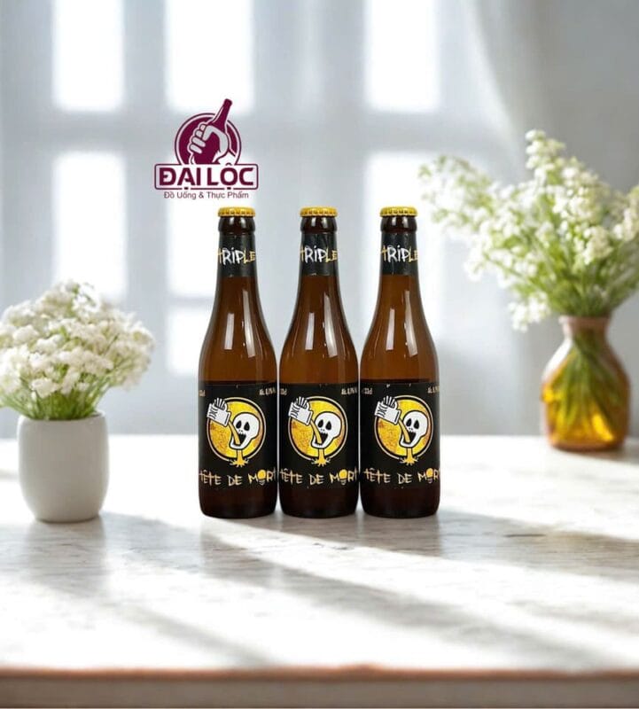 Bia Tête de Mort Triple Gold 8.1% chai 330ml Tête de Mort Triple Gold thùng 24 chai 330ml