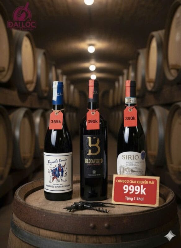 Combo vang Ý 3 chai