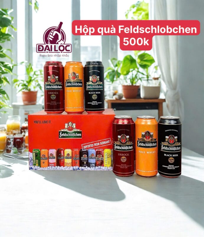 Hộp Quà Bia Nhập Khẩu Châu Âu cho mùa Tết Bính Ngọ 2026 Hộp quà bia Nhập Khẩu 12 lon